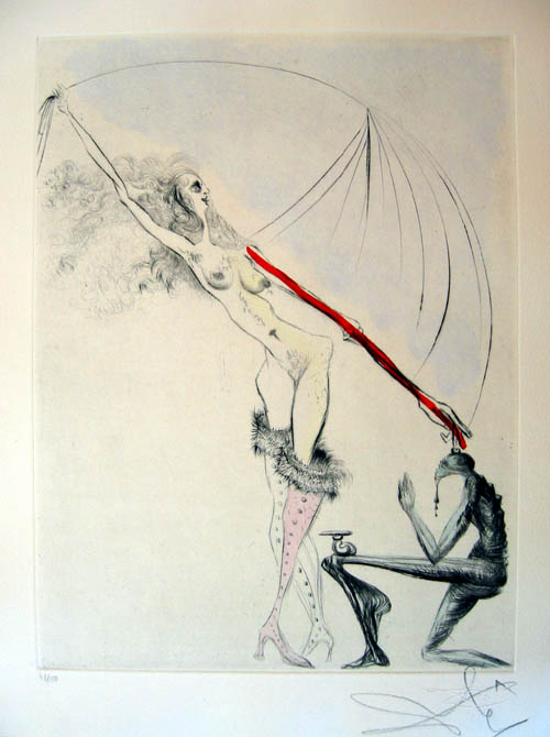 Salvador Dali - Venus in Furs - La Botte Violette (The Violet Boot) - 1969 Etching